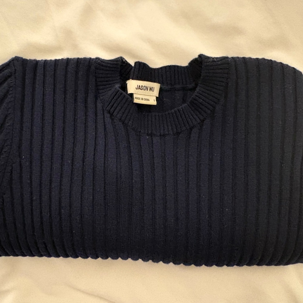 Jason Wu Ribbed Cropped Sweater